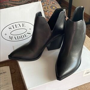Steve Madden Black Heeled Boots